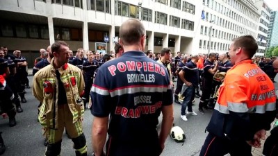 baskent - Belçika'da itfaiyeci grevi - BRÜKSEL Videosu