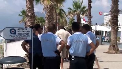 kum torbasi -  Antalya'da denizde şüpheli cisim polisi alarma geçirdi Videosu