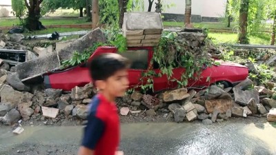 istinat duvari - Elazığ'da sağanak Videosu