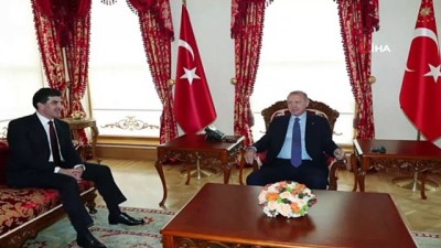  Cumhurbaşkanı Erdoğan, IKYB Başkanı Barzani'yi kabul etti
