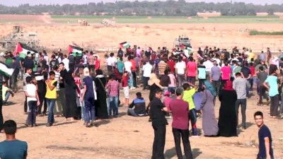 goz yasartici gaz - Gazze sınırındaki 'Büyük Dönüş Yürüyüşü' gösterileri (3) - GAZZE Videosu