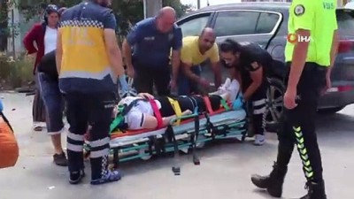 elektrik diregi -  Ara sokakta iki otomobil çarpıştı: 1 yaralı  Videosu