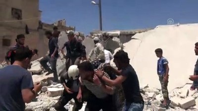 muhalifler - İdlib'e hava saldırıları sürüyor: 5 ölü Videosu