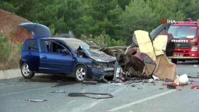  Fethiye'de feci kaza: 2 ölü, 6 yaralı