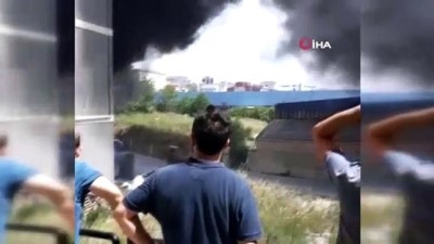 fabrika yangini -  Hadımköy'de fabrika yangını Videosu