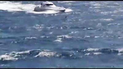 Denizde sürüklenen dalgıç feribottan atılan can simidiyle kurtarıldı - ÇANAKKALE