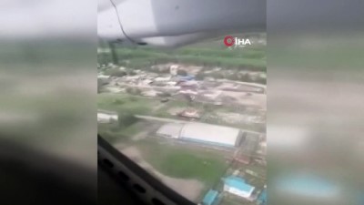  - Rusya’da pistten çıkan uçağın iniş anı kamerada 