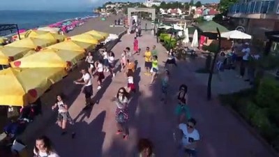 egzersiz - Sahilde dansa ilgi - DÜZCE  Videosu