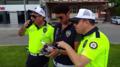 kural ihlali - Polisten drone destekli 'güvenli bayram' denetimi Videosu