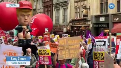 İngiltere'de Trump'a 'Akılsız Trump' Robotuyla Protesto