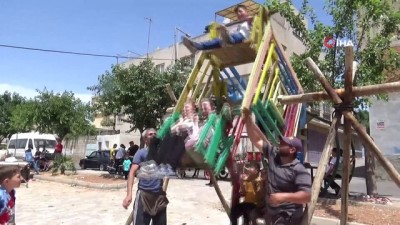  Türk ve Suriyeli çocuklar gönüllerince eğleniyor 