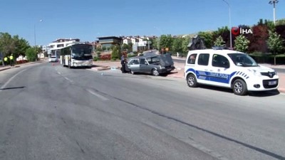 polis -  Konya'da otobüs ile otomobil çarpıştı: 4 yaralı  Videosu
