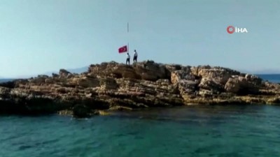 turk bayragi -  Düşen bayrak ihbarı Sahil Güvenlik ekiplerini seferber etti  Videosu