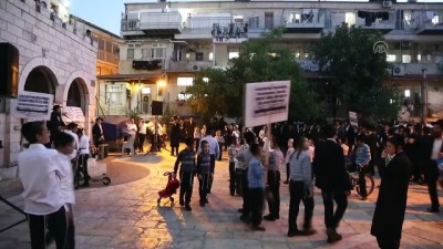 Ultra-Ortodoks Yahudilerden askerlik protestosu - KUDÜS 