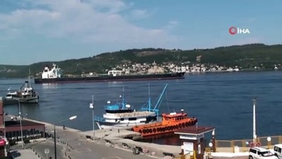 gemi trafigi -  300 metrelik dev tanker Çanakkale Boğazı'nı kapattı  Videosu