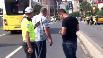 trafik polisi -  Beşiktaş’ta trafik polisine çarpan taksici göz yaşlarına hakim olamadı  Videosu