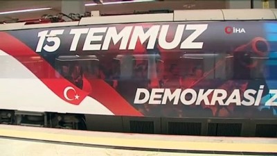 makinist -  15 Temmuz görseliyle süslenen tren Ankara'dan İstanbul'a hareket etti  Videosu