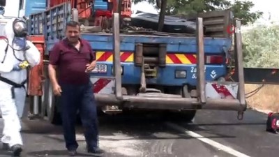 karayollari -  Asit yüklü tanker devrildi  Videosu