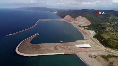 demir celik -  150 yıllık proje Karadeniz’de stratejik konuma sahip olacak...Filyos Limanı inşaatı havadan görüntülendi  Videosu