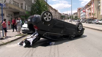 gorgu tanigi -  Başkent'te yoldan çıkan otomobil takla attı: 1 yaralı Videosu