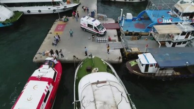 bogulma vakasi -  Deniz ambulanslarının zamanla yarışı havadan görüntülendi  Videosu
