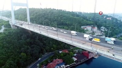 izolasyon malzemesi -  FSM Köprüsü'ndeki asfalt çalışmasının son hali havadan görüntülendi  Videosu