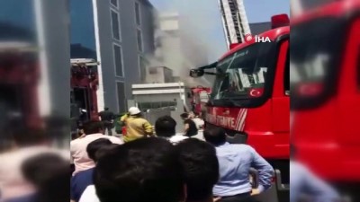 yangina mudahale -  Başakşehir’de Enkoop sanayi sitesi içerisindeki 6 katlı bir iş merkezinde yangın  Videosu