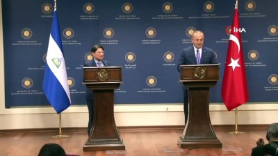  Bakan Çavuşoğlu, Nikaragua Dışişleri Bakanı Colindres ile ortak basın toplatısı düzenledi 