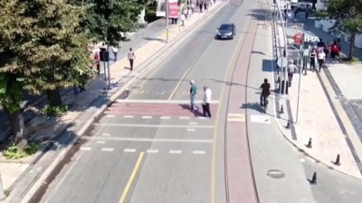 calisan kadin -  'Öncelik Yayanın' kuralına uymayan duyarsız sürücüler drone’la belirlendi Videosu