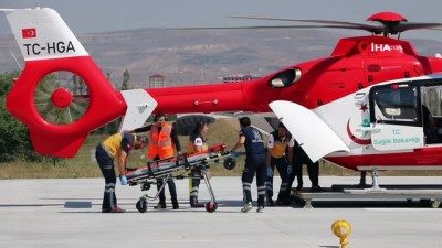  Yaralı tatilci ambulans helikopterle kurtarıldı 