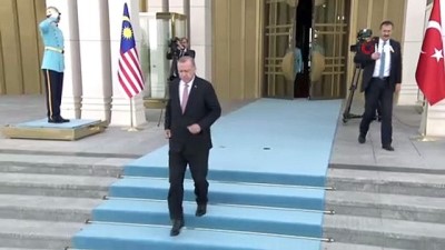  Cumhurbaşkanı Erdoğan, Malezya Başbakanını resmi törenle karşıladı