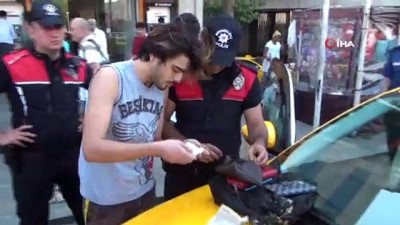 ozel hareket -  Taksim’deki “Kurt Kapanı-11” uygulamasında Azerbaycanlı turistin çantasından uyuşturucu çıktı Videosu