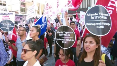 ozluk haklari - Tayin isteyen sözleşmeli öğretmenlerden 'bavullu' protesto - ANKARA  Videosu