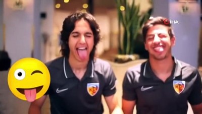 Kayserisporlu futbolcular emojileri gerçek hayata uyarladı 