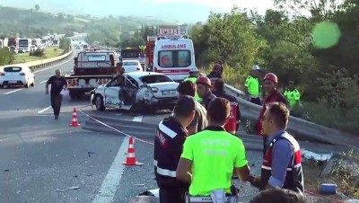 Otoyolda zincirleme trafik kazası: 1 ölü, 5 yaralı (2) - DÜZCE