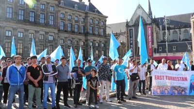politika - Uygur Türkleri Hollanda'da Çin'i protesto etti - AMSTERDAM  Videosu