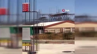 trafo merkezi -  Bursa'nın elektriklerini 3 buçuk saat boyunca kesen trafo patlaması kamerada Videosu