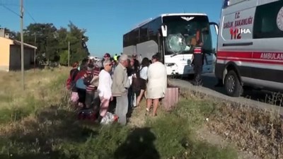 tur otobusu -  Tur otobüsü bariyerlere çarptı: 5 yaralı  Videosu