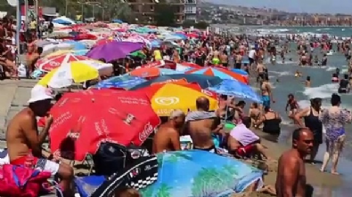 hoskoy - Tekirdağ'da plajlarda yoğunluk Videosu