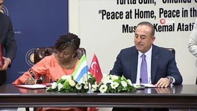  Dışişleri Bakanı Mevlüt Çavuşoğlu, Sierra Leone Dışişleri Bakanı ile ortak basın toplantısı düzenledi 