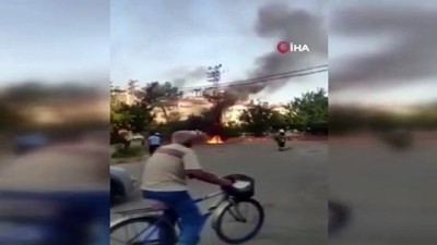 elektrik diregi -  Trafoda patlama sonucu yangın kamerada  Videosu