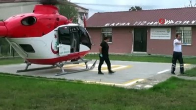 motosiklet surucusu -  Yaralanan motosiklet sürücüsü için helikopter havalandı Videosu