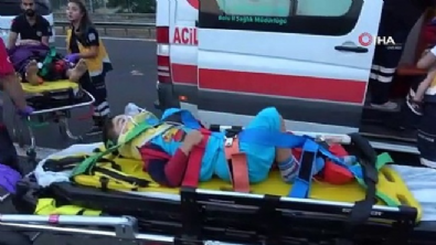 TEM’de feci kaza: 2’si çocuk 13 yaralı 