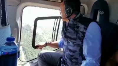 helikopter - Bakan Pakdemirli, orman yangınını havadan inceledi - İZMİR  Videosu