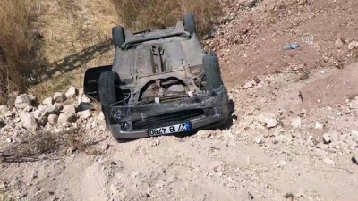 Otomobil şarampole devrildi: 8 yaralı - GAZİANTEP 