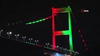  FSM ve Yavuz Sultan Selim Köprüsü Afganistan bayrağı renklerine büründü