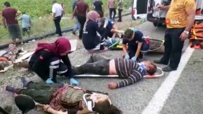 isci minibusu -  Minibüs ile tır çarpıştı: 6 ölü, 9 yaralı  Videosu