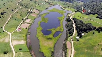 sakli cennet -  Çorum’un saklı cenneti “Gölbel” göleti havadan görüntülendi  Videosu