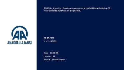 Adana'da sahte içki operasyonu 