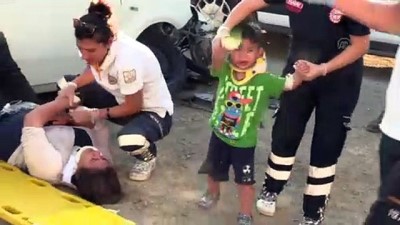 Otomobil şarampole devrildi: 5 yaralı - HATAY